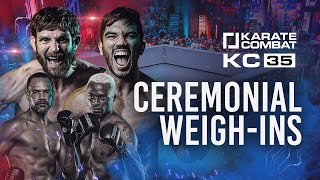 KARATE COMBAT 43 Ceremonial Weighins Pettis vs Henderson [upl. by Maurine]