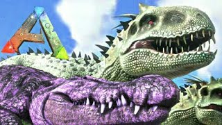 Ark Survival Evolved Super Indominus Rex Vs Deinosuchus I Rex Treta Jurassica 12 [upl. by Delorenzo]