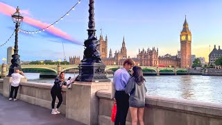 A Romantic London Sunset Walk ❤️ Summer 2024 in Central London · 4K HDR [upl. by Beryle]