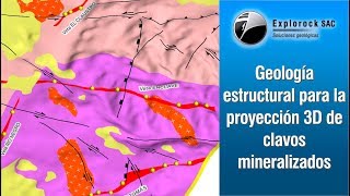 Geología estructural para la proyección 3D de clavos mineralizados l Explorock [upl. by Bethanne]