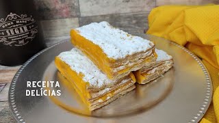 Aprenda aqui a fazer Delicias um delicioso pastel português de massa folhada com ovos moles 😊 [upl. by Damales422]