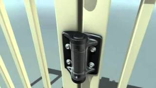 TruClose Heavy Duty Adjustable SelfClosing Gate Hinge Installation Video [upl. by Thom]