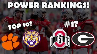 College Football Preseason POWER RANKINGS [upl. by Verlee]