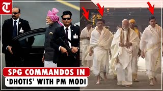 Watch SPG commandos in ‘white dhotis’ with PM Modi at a Guruvayur temple in Kerala [upl. by Tur431]