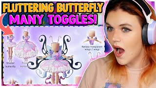 CONCEPT NEW FLUTTERING BUTTERFLY SET TOGGLES So CUTE 🏰 Royale High TOGGLE CONCEPTS [upl. by Dnalyram]