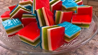 How To Make Ultimate Fruity Jello Jiggler Cubes [upl. by Effy]