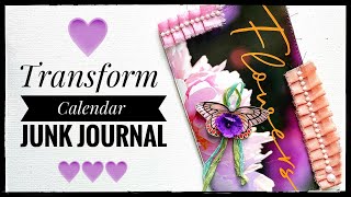 Recycled Calendar Junk Journal [upl. by Akenit]