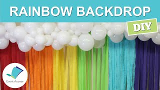 DIY Rainbow Backdrop  Easy Photo booth [upl. by Suzann827]