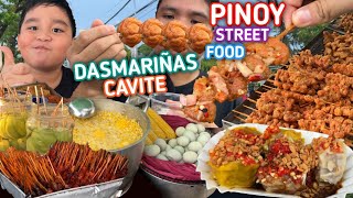 PINOY STREET FOOD sa Dasmariñas Cavite  Proben KWEK KWEK ISAW Chicken SKIN MANGGA Siomai [upl. by Dolf831]