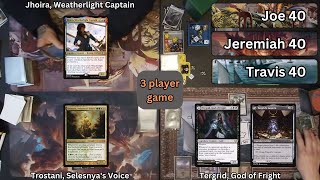 Commander Gameplay Ep10 Tergrid God of Fright v Trostani Life Gain v Jhoira Artifacts MTG EDH [upl. by Enerod]