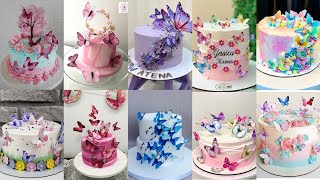 😍Very Beautiful Butterfly Theme Cake Design 2023  Butterfly Cake Design  Birthday Cake Design [upl. by Tybald]