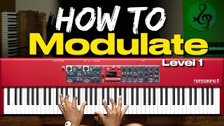 How To Modulate To Any Key Pt 1  Use Passing Chords For Piano Modulations [upl. by Melesa885]