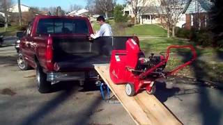 Unloading a Snow Blower using the One Man EZ Load system [upl. by Otsenre]