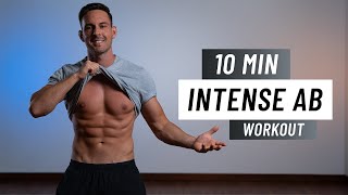 10 MIN INTENSE AB WORKOUT  At Home Six Pack Abs Routine No Equipment [upl. by Aicenert]