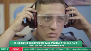 El 29 abren inscripciones para ingreso a Policía y SPP  Crio Carla Rodas directora carrera UFS [upl. by Anekahs71]