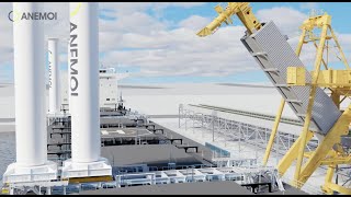 Anemoi Rotor Sails  Rail Deployment Demo [upl. by Brink]