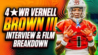 4⭐️WR Vernell Brown III Interview amp Film Breakdown [upl. by Rastus76]