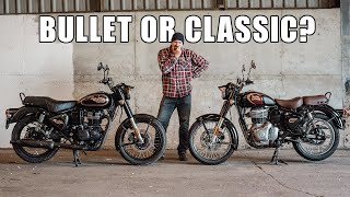 Which one Bullet or Classic The Royal Enfield 350 Differences Compared… [upl. by Furlong48]