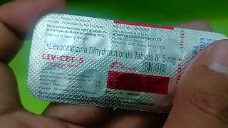 Levocetirizine Dihydrochloride Tablets IP 5mg Uses In Hindi  LivCet5 AntiAllergic Tablet Uses [upl. by Igic]