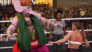 Ronda Rousey vs Ganpati  WWE 2K24  Amazing Wrestling [upl. by Fernand]