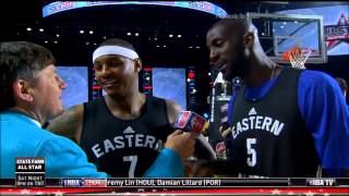 Kevin Garnett amp Carmelo Anthony make fun of Craig Sagers suit [upl. by Ferna]