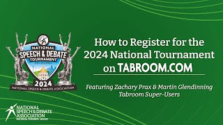 How to Register for the 2024 National Tournament on Tabroomcom [upl. by Ystap459]