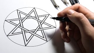 How to Draw an Octagram Using Geometry [upl. by Ilocin658]