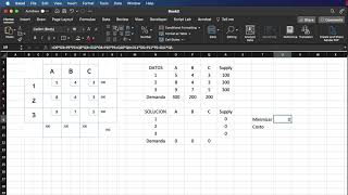 Transporte Optimización Excel Solver [upl. by Adigirb]