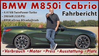 BMW M850i Cabrio  Komfort Performance amp Frischluft in Perfektion Daten Preis Test Review 2023 [upl. by Ellora338]