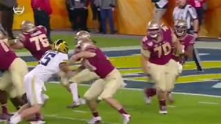 Seminole Moment Deondre Francoiss 92Yard TD Pass to Noonie Murray 2016 Orange Bowl [upl. by Nirrol274]