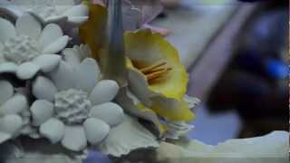 Ceramic flowers style Capodimonte [upl. by Niehaus996]