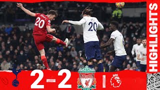 Highlights Tottenham 22 Liverpool  Jota amp Robertson score in allaction draw [upl. by Nylrebma635]