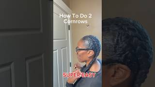 How To Do 2 Cornrows By Adding extensions ONLY to the back hair blackgirlhairstyles cornrows [upl. by Pleasant]