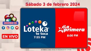 Loteka y la Primera en vivo 🎰 │Sábado 3 de febrero 2024 – 755 PM [upl. by Leisam241]