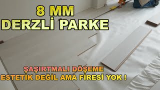 DÖŞEME ŞEKLİ ESTETİK DEĞİL AMA FİRESİ YOK  8 MM DERZLİ PARKE  Wie wird Parkett verlegt [upl. by Koffman]