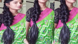 2 QuickampEasy Indian Bun Hairstyles for sareeanarkalilehngaParty Hairstyles for mediumlong hair [upl. by Airam199]