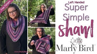 Easy Beginner Super Simple Shawl Left Handed [upl. by Pearlman]