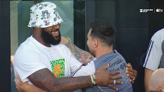 LeBron James Shocks Lionel Messi With Emotional Surprise Greeting In His Inter Miami Debut [upl. by Papotto]