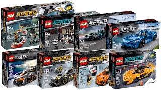 All LEGO Speed Champions McLaren  Mercedes sets 2015  2022 CompilationCollection Speed Build [upl. by Joslyn]