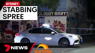 Manhunt underway following violent stabbing incidents in Sydney  7 News Australia [upl. by Salangia742]