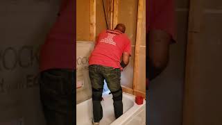 How to install durock cement board on frame of shower walls [upl. by Aiuqcaj]