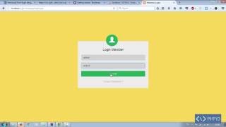 ONPHPID  Membuat Form Login dengan Bootstrap dan PHP [upl. by Ayifas]