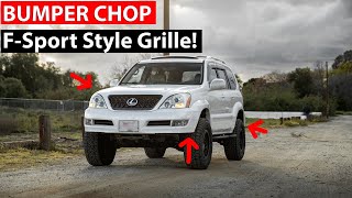 Front amp Rear Bumper Chop  F Sport Style Front Grille Install on Lexus GX470 [upl. by Kandy]