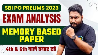 SBI PO 2023 Day1 Exam Analysis  SBI PO 2023 Safe Attempts  SBI PO 2023 Memory Based Paper [upl. by Rina857]