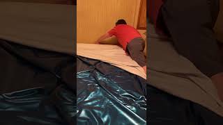 Unzipping my stretch cover on my Afloat XD Waterbedafloatwaterbed6782 waterbed afloatwaterbed [upl. by Holey]