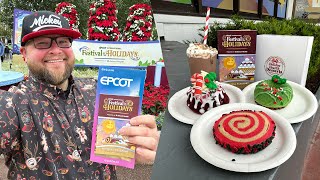 EPCOT Festival of the Holidays  NEW Cookie Stroll amp Trying 22 Snacks  Walt Disney World [upl. by Deloria41]