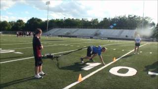 Football  Lineman Challenge  Football speed strength and endurance training [upl. by Leon865]