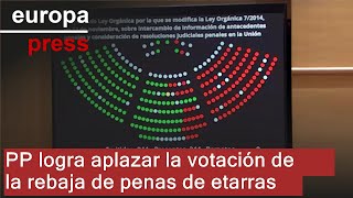 El PP usa su mayoría en el Senado para aplazar la votación de la rebaja de penas de etarras [upl. by Cogswell]