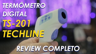 Termômetro Digital Laser Tipo Pistola TechLine TS201 Review [upl. by Genovera]