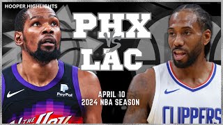 Phoenix Suns vs LA Clippers Full Game Highlights  Apr 10  2024 NBA Season [upl. by Esinnej]